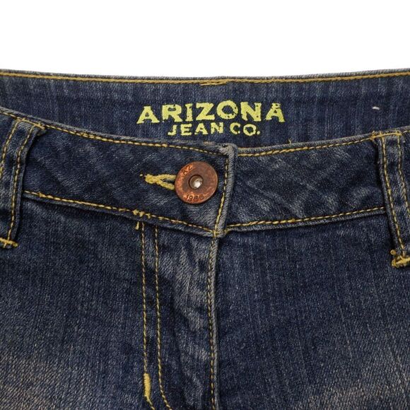 Arizona Shorts Size 3 Juniors Blue Jean Denim Stretch Measures W27 Inseam 3 - Picture 5 of 8